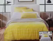 SHERIDAN PEAKE KING QUILT COVER SET IN WATTLE - FULLY REVERSIBLE -