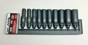 TEQ Correct 104 Deep Impact Socket Set 1/2" Drive 10-Pieces From 7/16" to 1"