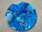 Blue Agate Nesting Coffee Table Top, Blue Stone Table, Round Agate Coffee Table