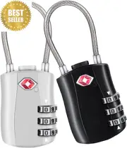 TSA Approved Luggage Locks Combination Padlock - Suitcase Gym Bike Travel