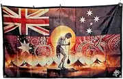 Aboriginal Flag Banner Custom One Of A Kind Design Art Work Australian Artist 150x90 cm 200D polyester Digital Print New Aboriginal Pride Australian Art