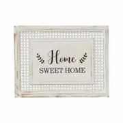 Country Farmhouse Sign Home Sweet Home Rattan Framed Wall Art