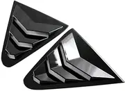 Compatible with Subaru Crosstrek 2024 Car Rear Louver Window Side Shutter Cover Trim Sticker Vent Scoop ABS Carbon Fiber Accessories Auto(Glossy Black)