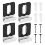 4Pcs Metal Mirror Holder Clips, Large Mirror Hangers with Screws, White