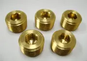 5pc Brass Internal Hex Pipe Plug Fittings 3/4 NPT Fuel MettleAir 118-E