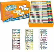 Flownwing Flip Book, 30 Read and Rhyme Flip Books, Educational Reading Games Sight Words Kindergarten, ABC Vocabulary Cards, Learn to Read Phonics, Reading Flipbook Set