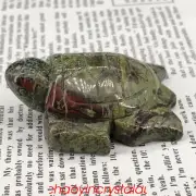 1pc Natural dragon blood stone sea turtles quartz crystal skull carved reiki 2''