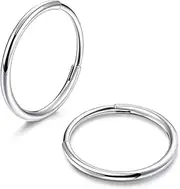 [Milacolato] G23 Titanium Hoop Earrings for Women Men Teen Implant Grade Hypoallergenic Lightweight Huggie Hoop Earrings Small Hoop Earrings