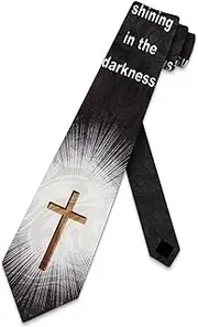 [Steven Harris] Cross Ties Mens Religious Neckties Jesus Tie for Men Faith Necktie, Black