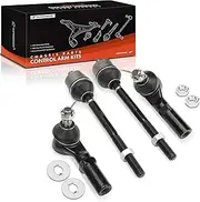 A-Premium Set of 4, Front Inner Outer Tie Rod End Kit, Compatible with Dodge Durango 1998-1999, Dakota 1997-1999, 4WD