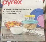 Pyrex 8-Piece 100 Years Glass Mixing Bowl Set