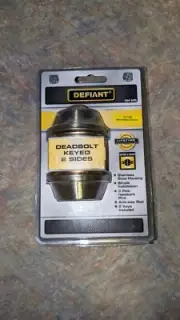 Defiant Deadbolt Keyed 2 Sides 154 695 Lock Stainless Steel NEW