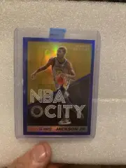 2019-20 NBA Hoops Premium Stock Jaren Jackson Jr. NBA City Blue Prizm R37