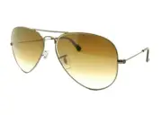 Ray Ban 3025 Aviator 004/51 58mm Gunmetal Brown Gradient New Authentic Sunglass