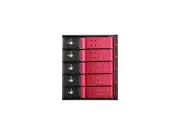 iStarUSA BPN-DE350HD-RED Trayless 3 x 5.25" to 5 x 3.5" 12Gb/s HDD Hot-swap Rack