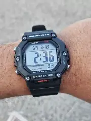 "Casio AE-1600WH Digital Watch | 10-Year Battery | LED Backlight | Water-Resista