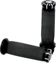 Roland Sands Design [0063-2036-BM] Grips Gloss Black Chrono