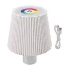 Pleated RGB Round Wine Bottle Lamp Table Lamp White