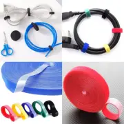 100~300pcs Reusable Cable Tie Nylon Hook Loop Strap Cord Ties PC TV Organiser AU