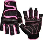 [Generic] Sailing Gloves 3/4 Short Finger Cycling Mountain Bike ycle Gloves for Men and Women Fishing Kayaking Paddling Sailing Workout Gloves Pink XS