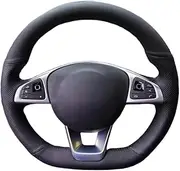 DIY Car Steering Wheel Cover for Benz A200 A250 B250 B260 C200 C250 C300 Sport CLA220 Customized DIY No-Slip Black Genuine Leather Car Steering Wheel Cover