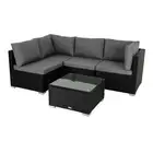 Dreamo Outdoor Modular Lounge Sofa Bondi-Black plastic,rattan Sofas Armchairs &