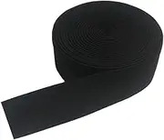 Paictheix Elastic Band for Sewing Waistband, Heavy Stretch High Elasticity Knit Elastic Bands for Sewing Pants Waist Clothes (Black, 4cm X 5 Yards), PA011