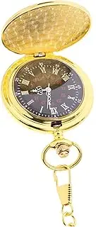 [ROMISBABA] Classic Pocket Watch Vintage Style Quartz Movement Smooth Alloy Fashionable