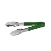 Tong 230mm Green Colour Coded Stainless Steel w PVC Coated Handle Tongs HACCP