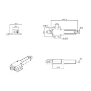 15mm/s‑50N Linear Actuator 150mm Stroke High Speed Low Noise Short Circuit