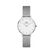 Daniel Wellington Petite 28 Pressed Sterling Lumine Silver & White Watch