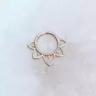 Implant Grade Titanium Rosegold Filigree Tribal Clicker for Septum and Daith pie