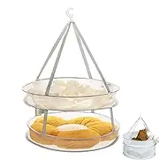 Sweater Drying Rack | Foldable Sweater Dryer 2-Tier Drying Rack - Flat Laundry Basket Space Saving Dry Hanger for Clothes & Herbs