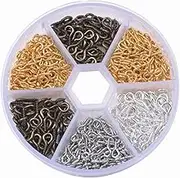 jojofuny Tightening Screw Eye Bolt Hooks 600pcs Metal DIY Pendant Accessories Jewelry Making Findings