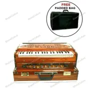 Portable 3.5Octave Calcutta Style 9 Stopper Multi Bellow Harmonium Baja With Ba