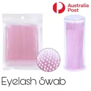 100PCS/Bottle Eyelash Extension Cleaning Swabs Lash Lift Glue Remover Applicator