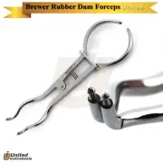 Dental Rubber Dam Brewer Clamp Forceps Restorative 17.5cm Endodontic Dam Placing