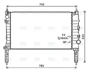 AVA Coolant Radiator OL2654 for Opel Mokka (2013) 1.4 Ecotec