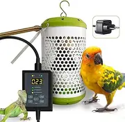 Bird cage Heater with Automatic Temperature Control, bite-Resistant Power Cable Protection