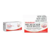 Refollium DHT Blocker with Biotin | Helps Reduce Hair Fall 30 Tab