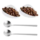 4Pcs Coffee Bean Dosing Cup Kit Ceramic Tray Metering Tray with Spoon