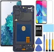 ZTOOYO AMOLED For Samsung Galaxy S20 FE 5G Screen Replacement Kit - LCD Display Touch Screen Digitizer - SM-G781U1/DS G781A G781W G781V - 6.5 inch (Black With Frame)