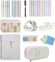 Bible Study Accessories, Bible Book Tabs, Writable Sticky Notes, Highlighters and Pens, 9.84x14.57x1.97 inches Decals for School, Home, Church, Family, Travel Journaling