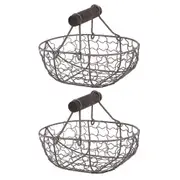 2 Pcs Decoration Storage Containers Baskets Storage Fruit Fruit Display Basket Fruit Storage Basket Food Containers