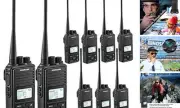 Two Way Radio 2 Watts Programmable UHF Handheld Walkie Talkie Long 9 Packs