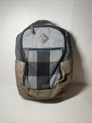 Solo New York Urban Collection Nomad Unbound Slim Backpack - flannel and leather
