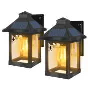 Solar Lanterns Outdoor Waterproof with 3 Modes, Solar Porch Lights Dusk to Da...