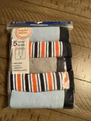 NIP WONDER NATION BOYS COTTON BOXER BRIEFS 5 PACK XL (14-16)