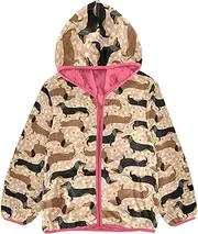 [Caihoyu] Girls Sherpa Lined Hoodie Girls Fleece Zip Up Jacket Toddler Girl Jacket With Hood