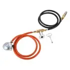 150K BTU BBQ Grill Fire Pit Gas Regulator Valve Control with 1.5M Hose & Fitting